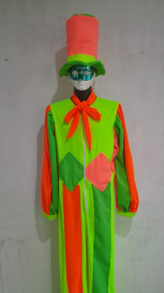 Mr Neon Stilt Costume