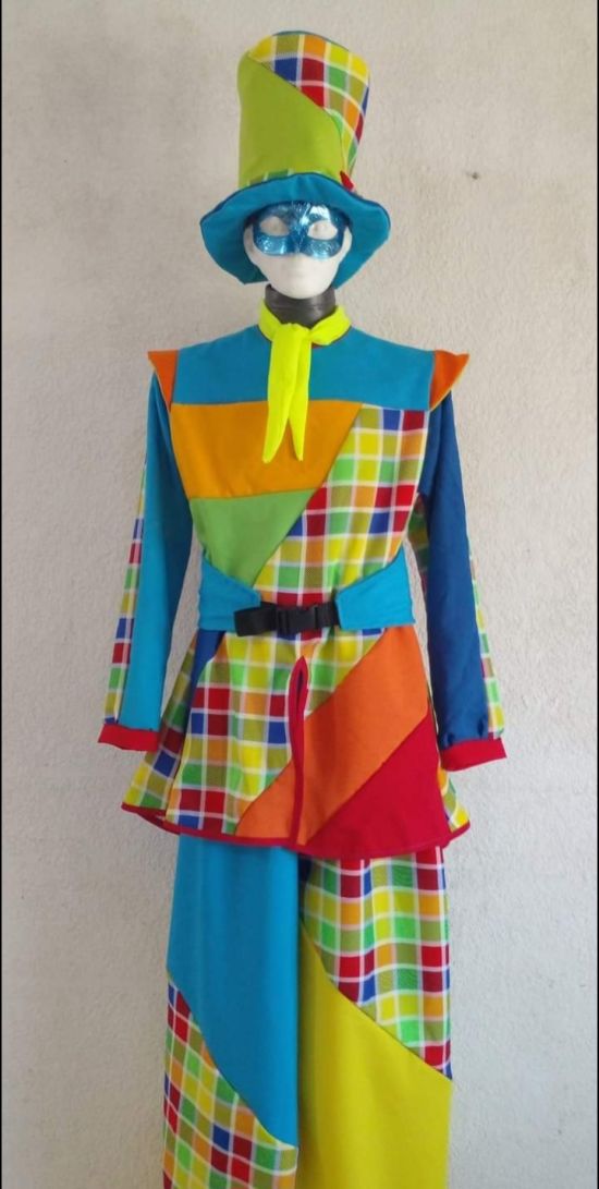 Crazy Colors Stilt Costume