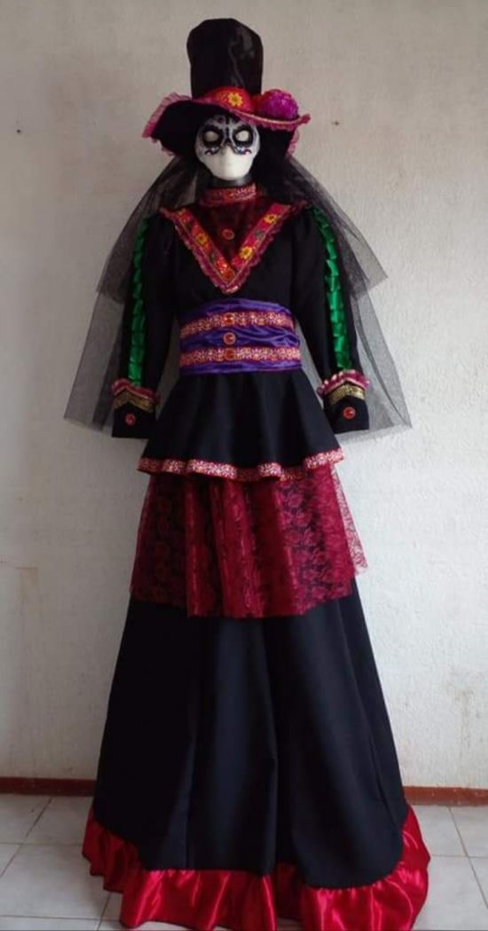 Mexican Catrina Stilt Costume