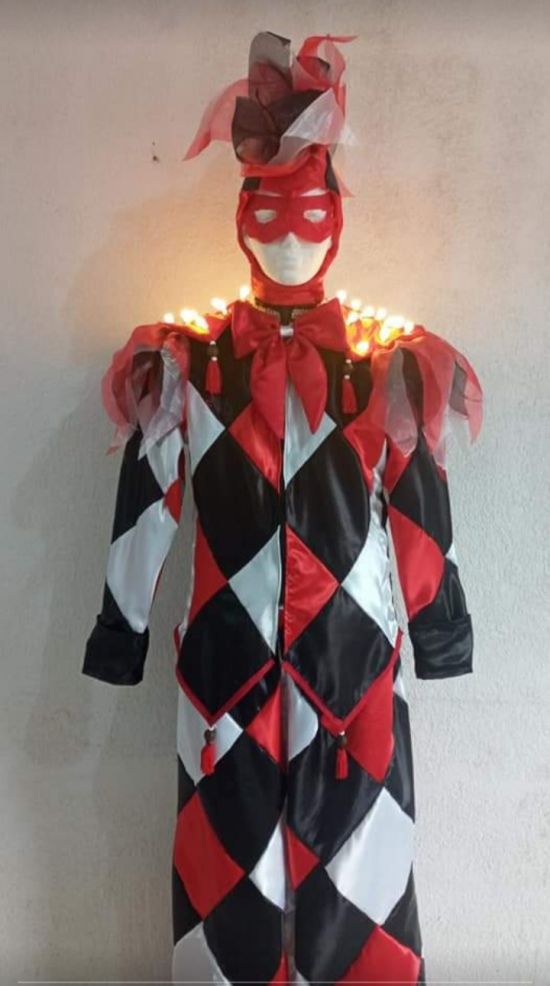 Lighted Mime Stilt Costume