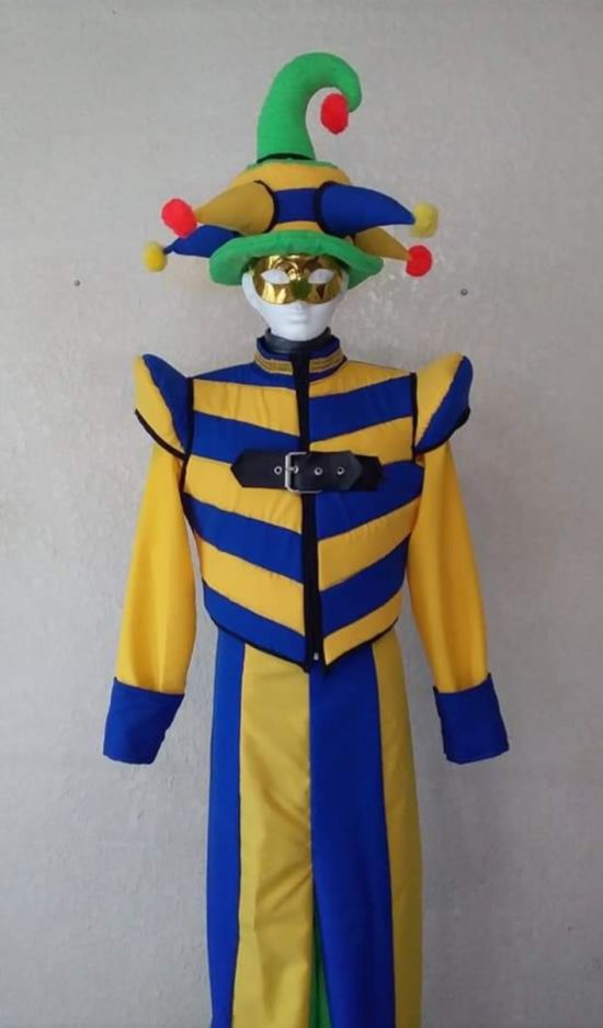 Funny Harlequin Stilt Costume